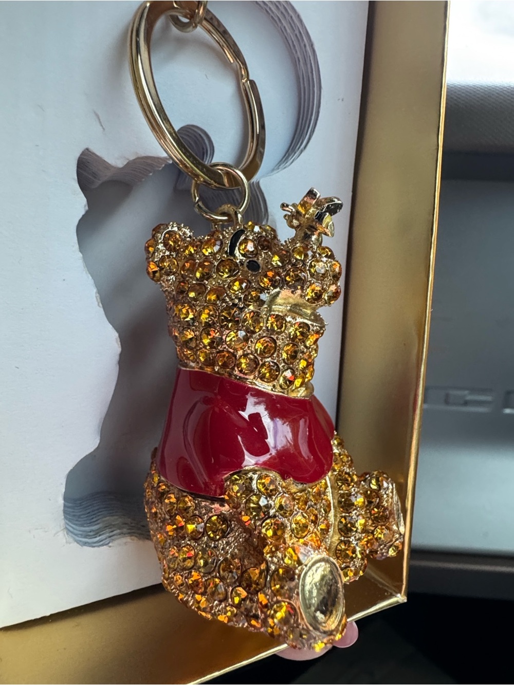 Winnie the Pooh Crystal keychain bag charm
